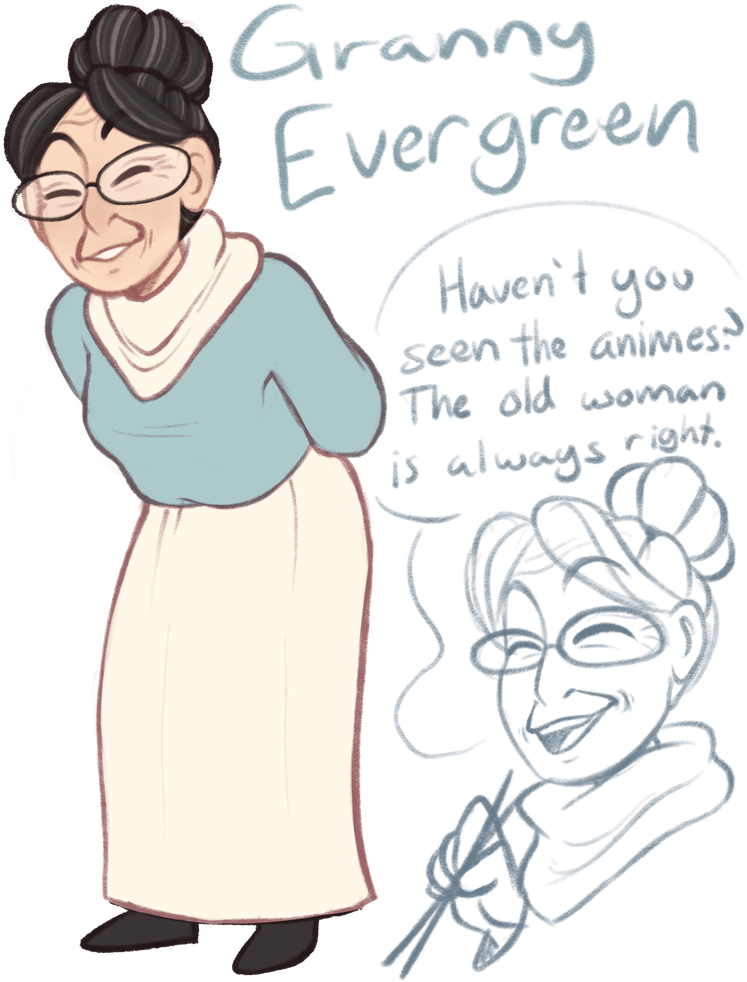 Granny Evergreen Cartoon
