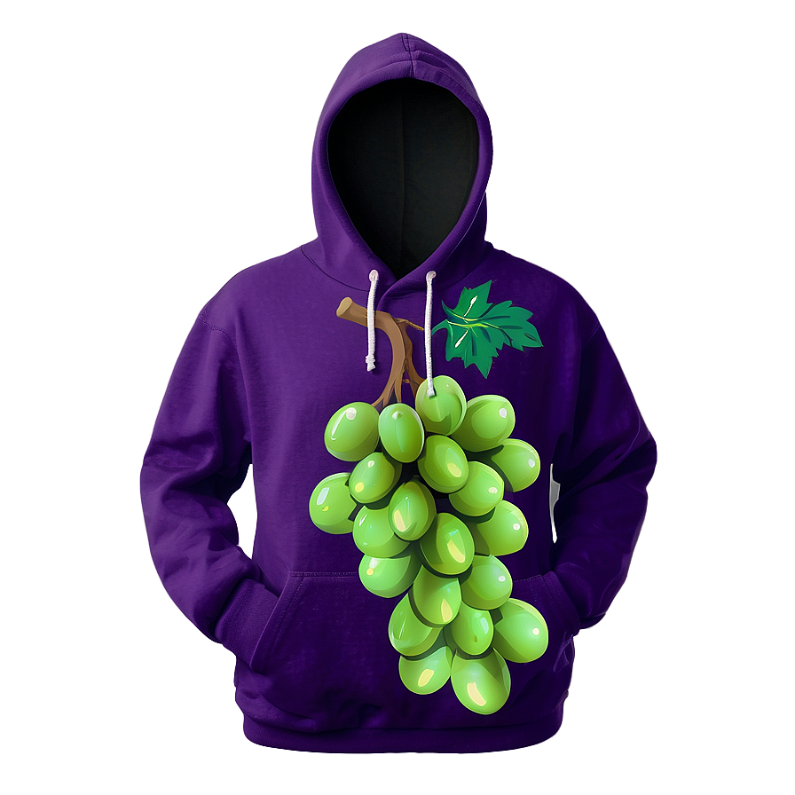 Grape Purple Hoodie Illustration Png 06292024