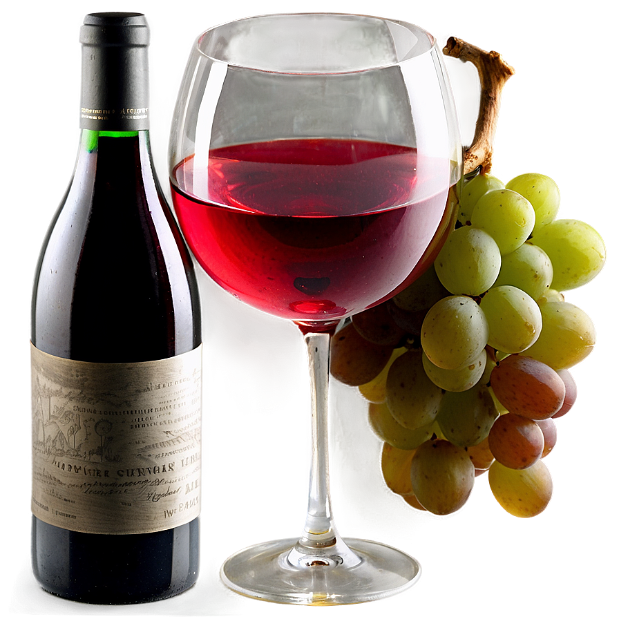 Grapes With Wine Glass Png Fqn