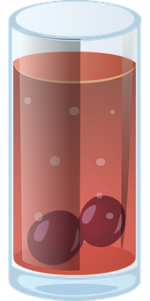 Grapesin Glass Vector Illustration