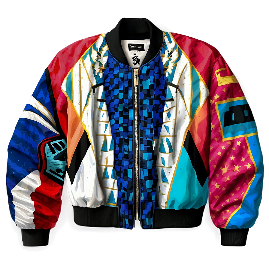 Graphic Print Bomber Jacket Png Gii23