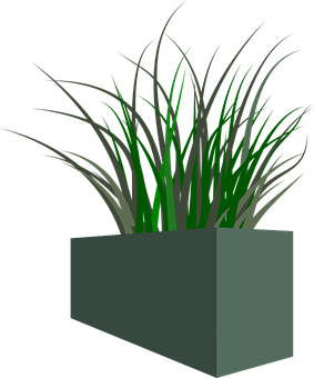 Grassin Rectangular Pot Vector