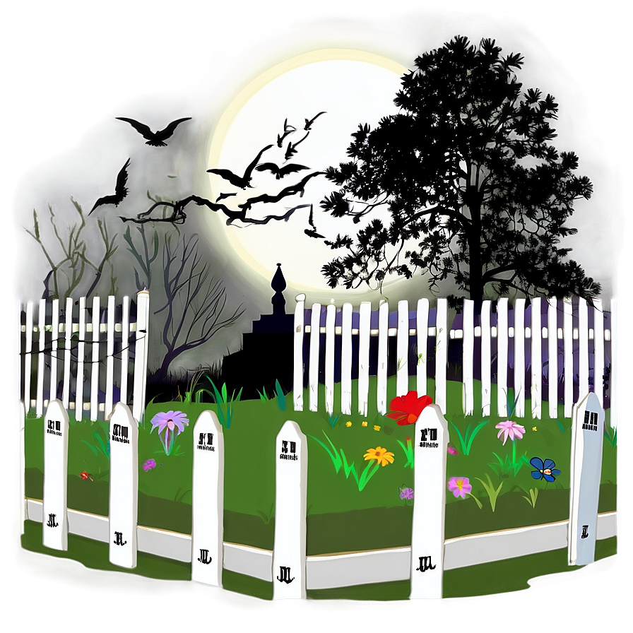 Grave With Fence Png 84