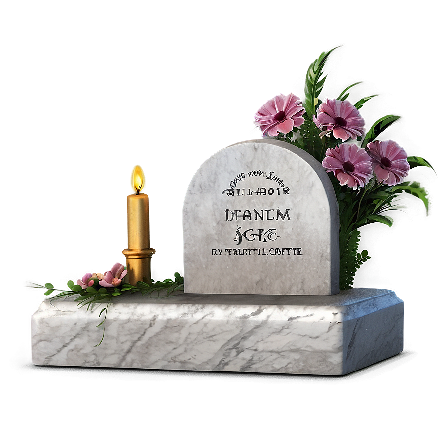 Grave With Flowers Png 05242024