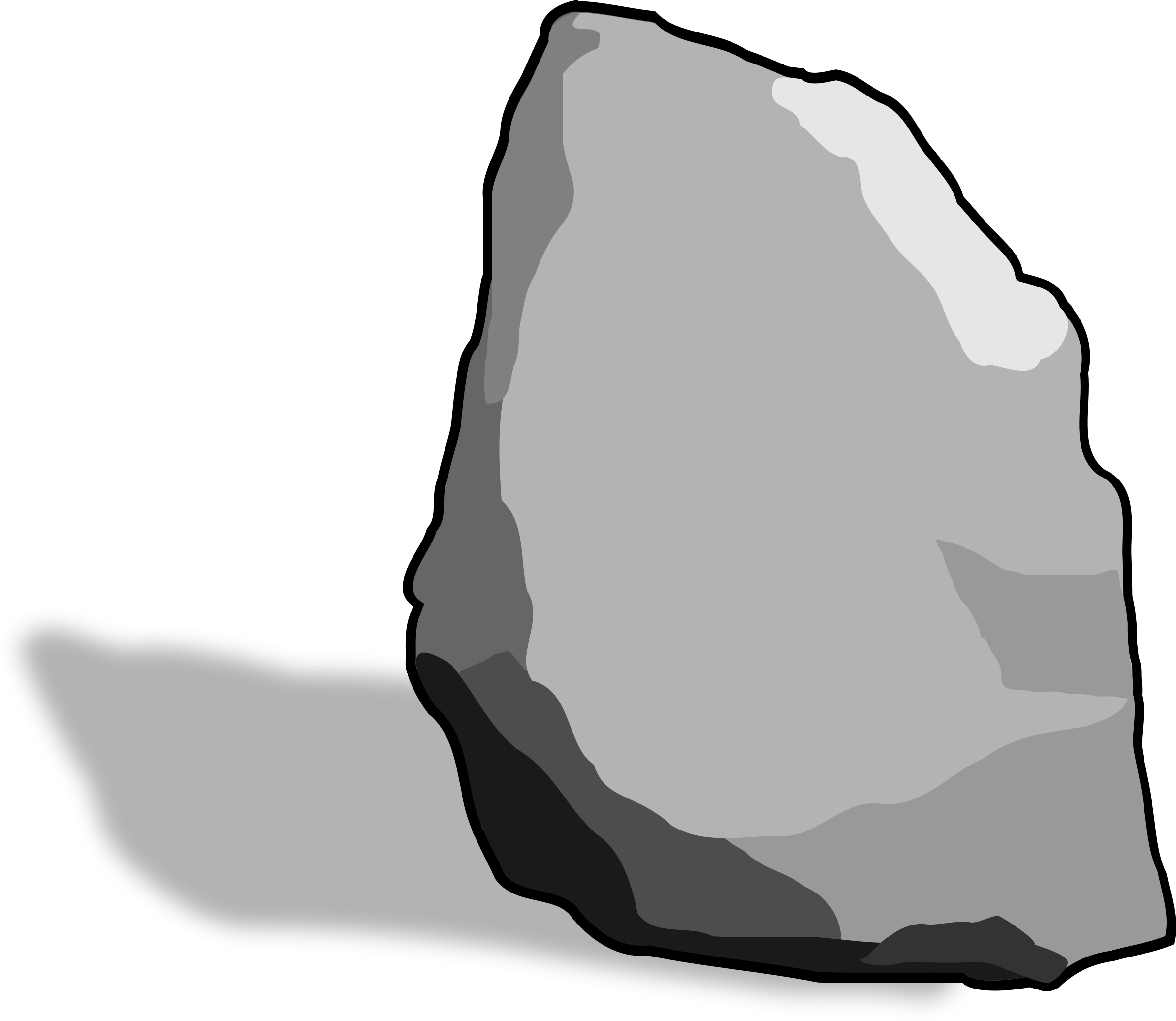 Gray Boulder Illustration