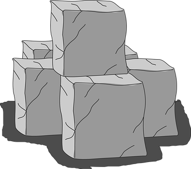 Gray Boulders Illustration