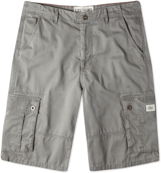 Gray Cargo Shorts