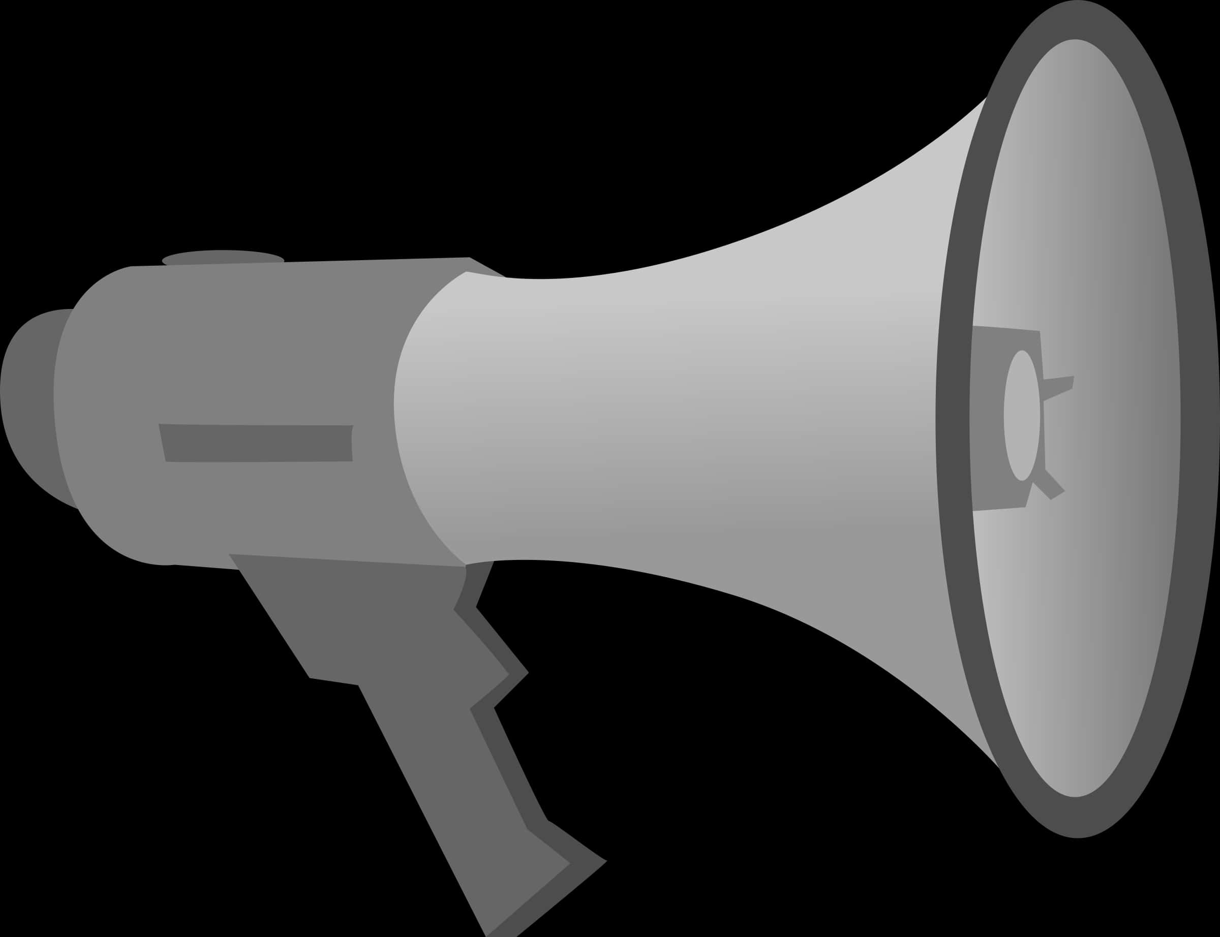 Gray Megaphone Vector Illustration