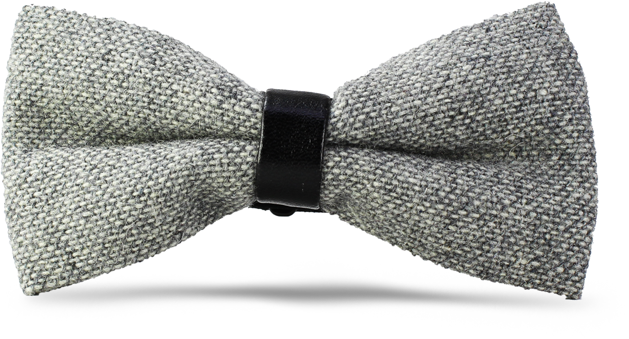 Gray Textured Bow Tie