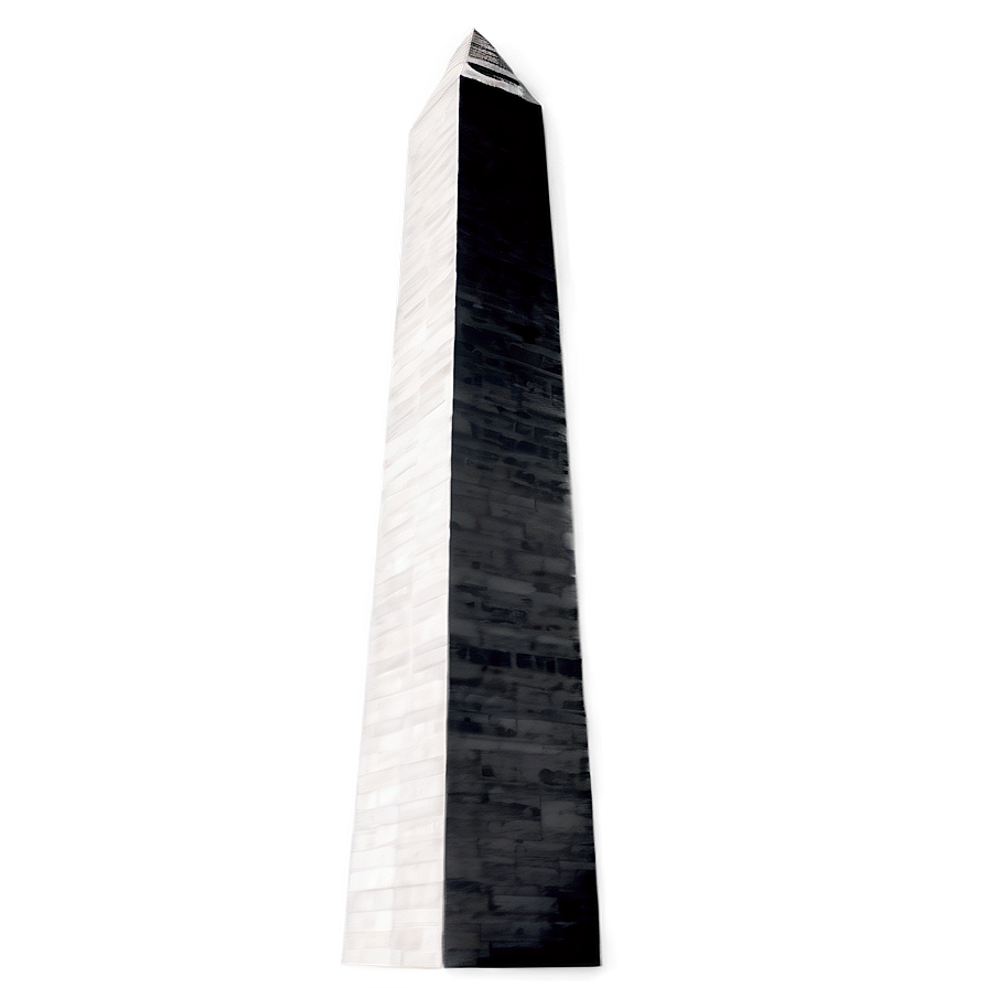 Grayscale Washington Monument Art Png 12