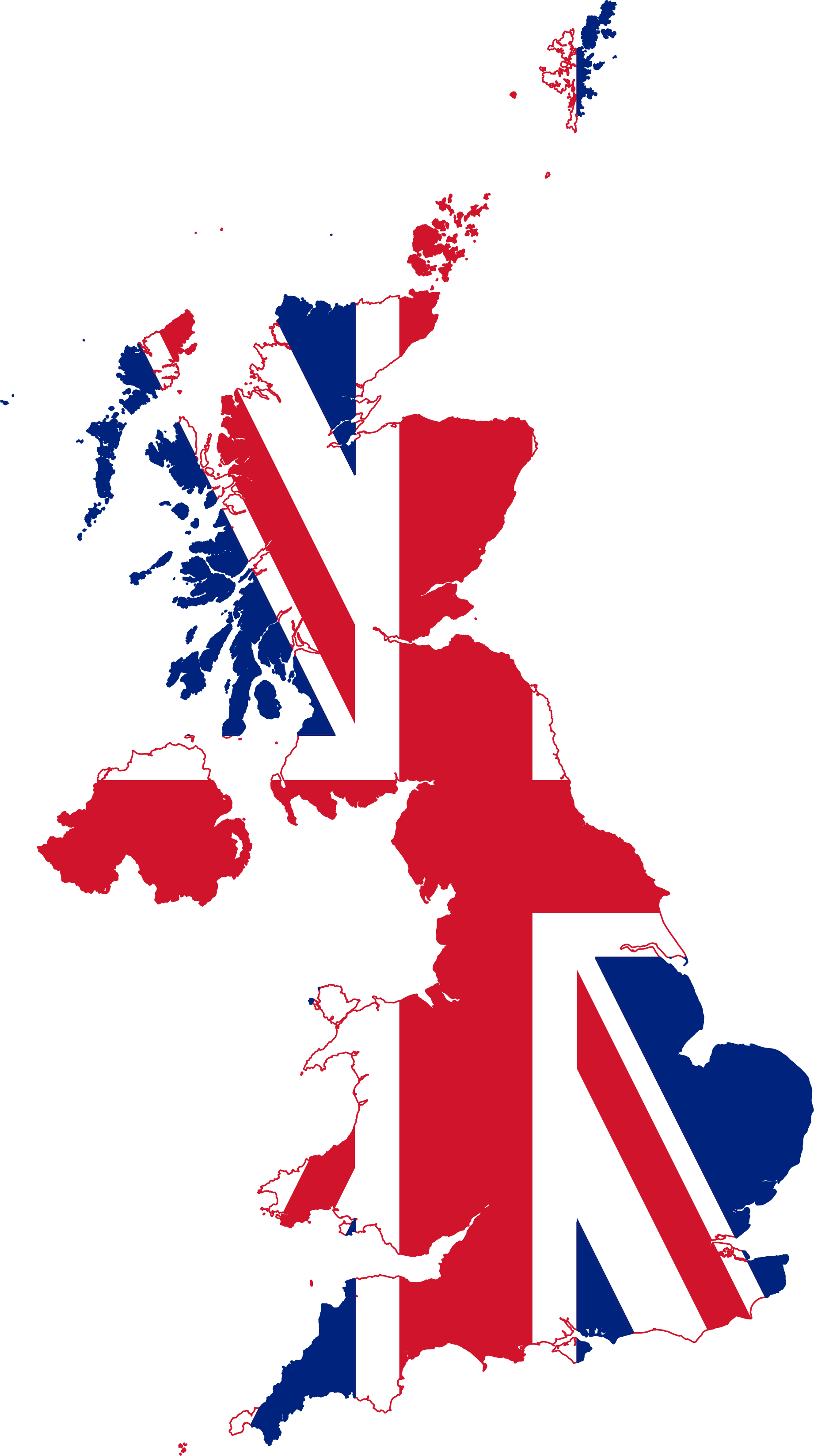 Great Britain Flag Map