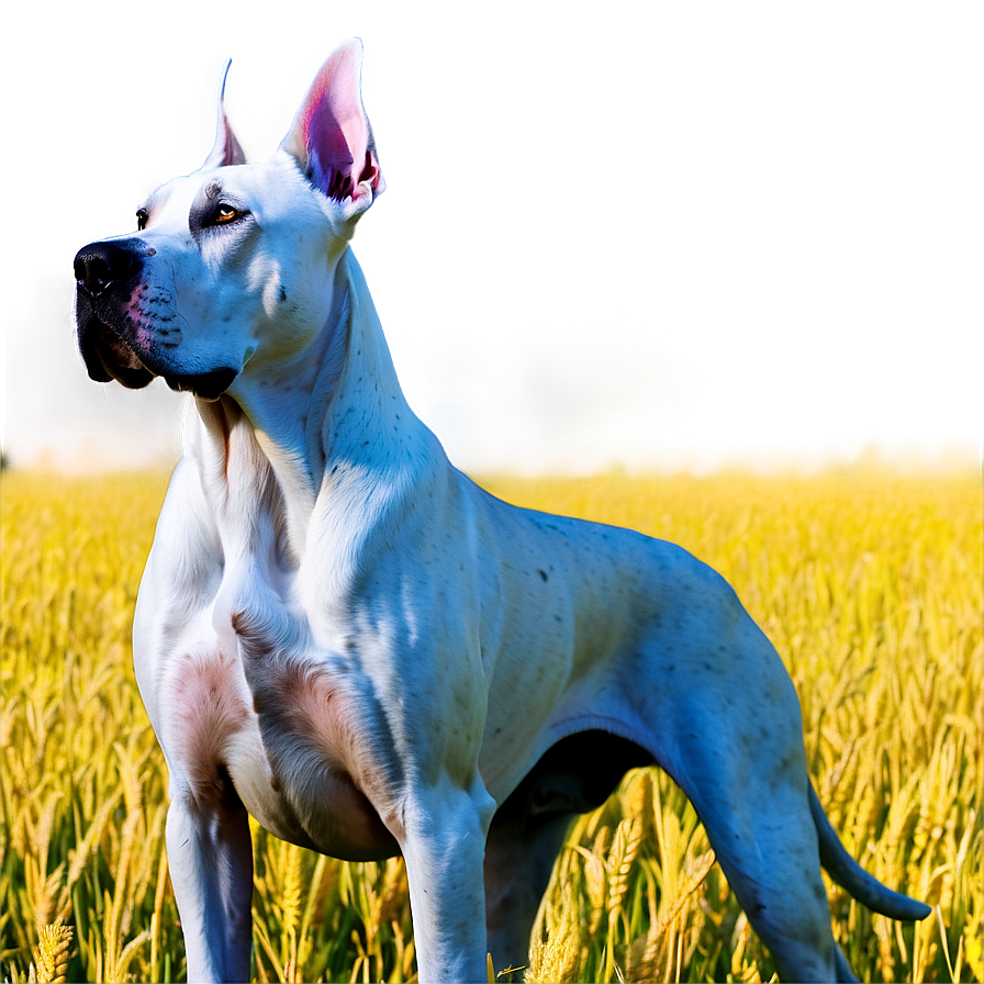 Great Dane In Field Png Nae23