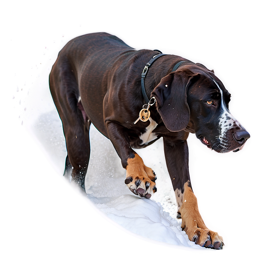 Great Dane In Snow Png 25