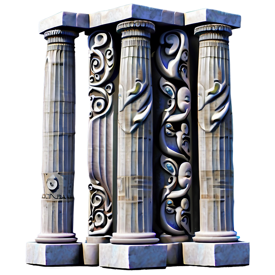 Greek Pillar Sculpture Png Rkk