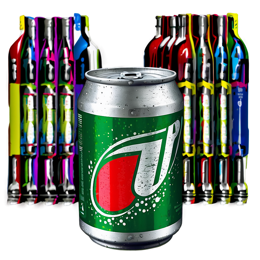 Green 7 Up Can Art Png 06262024