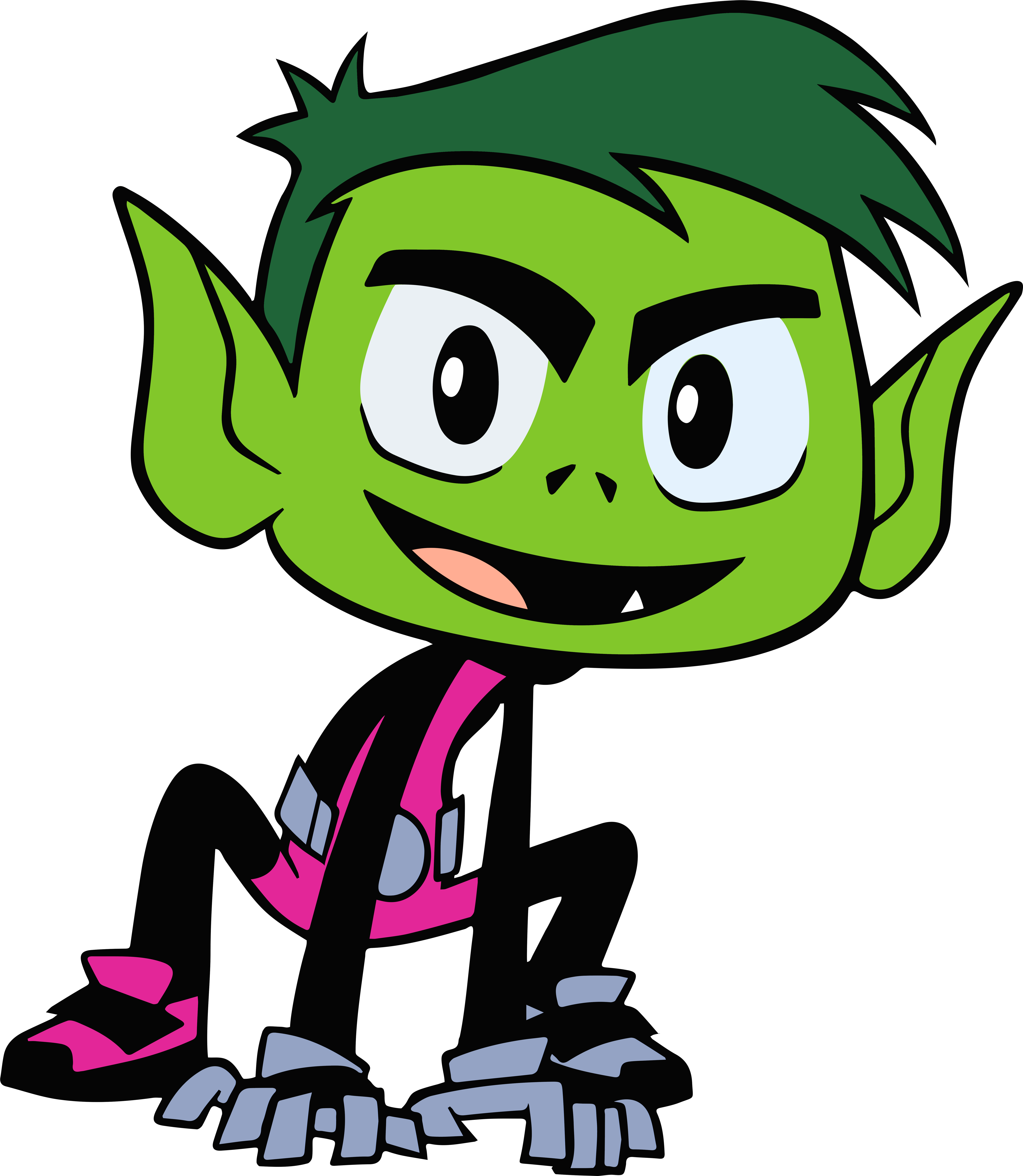 Green_ Animated_ Teen_ Character