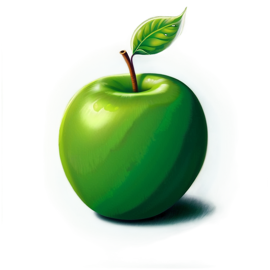 Green Apple Cartoon Png Ple