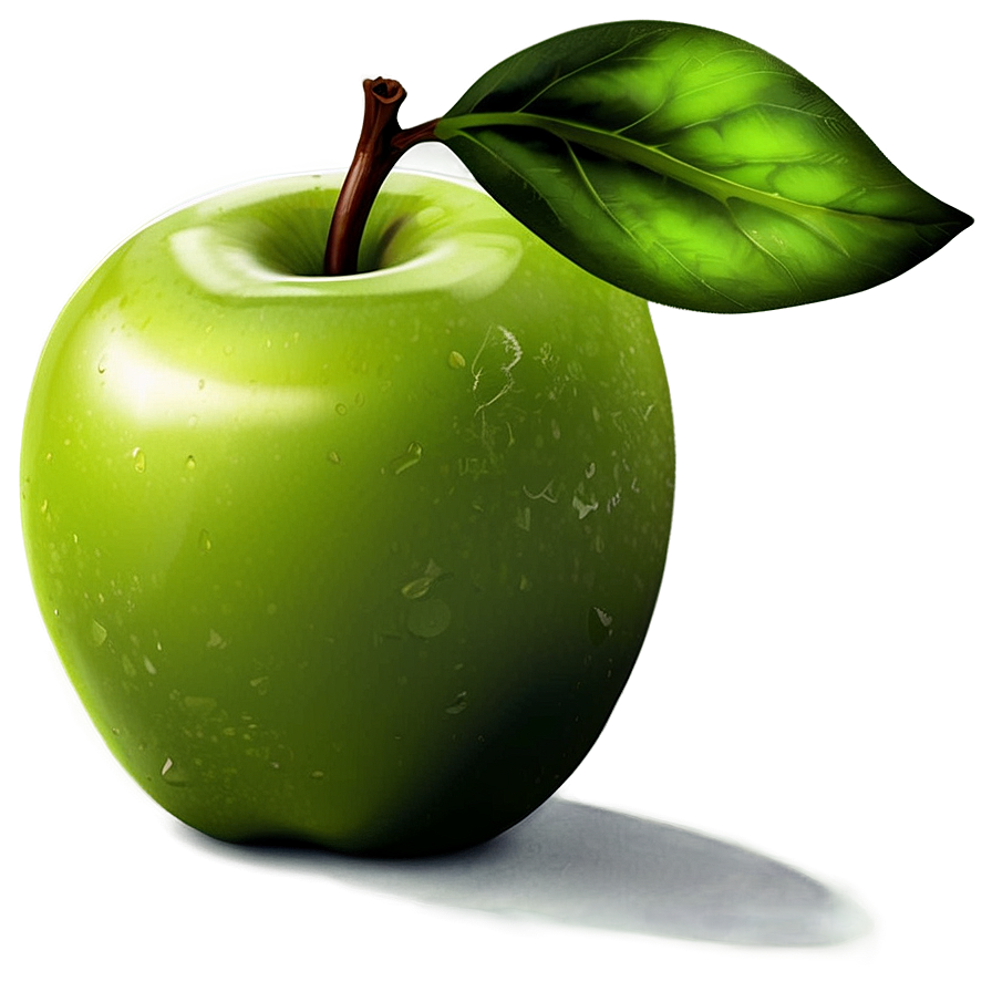 Green Apple Illustration Png 06132024