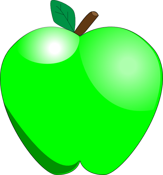 Green Apple Vector Illustration