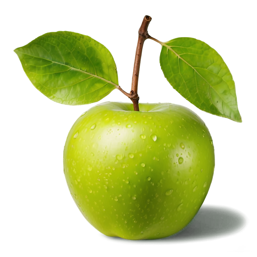 Green Apple With Leaf Png 06132024