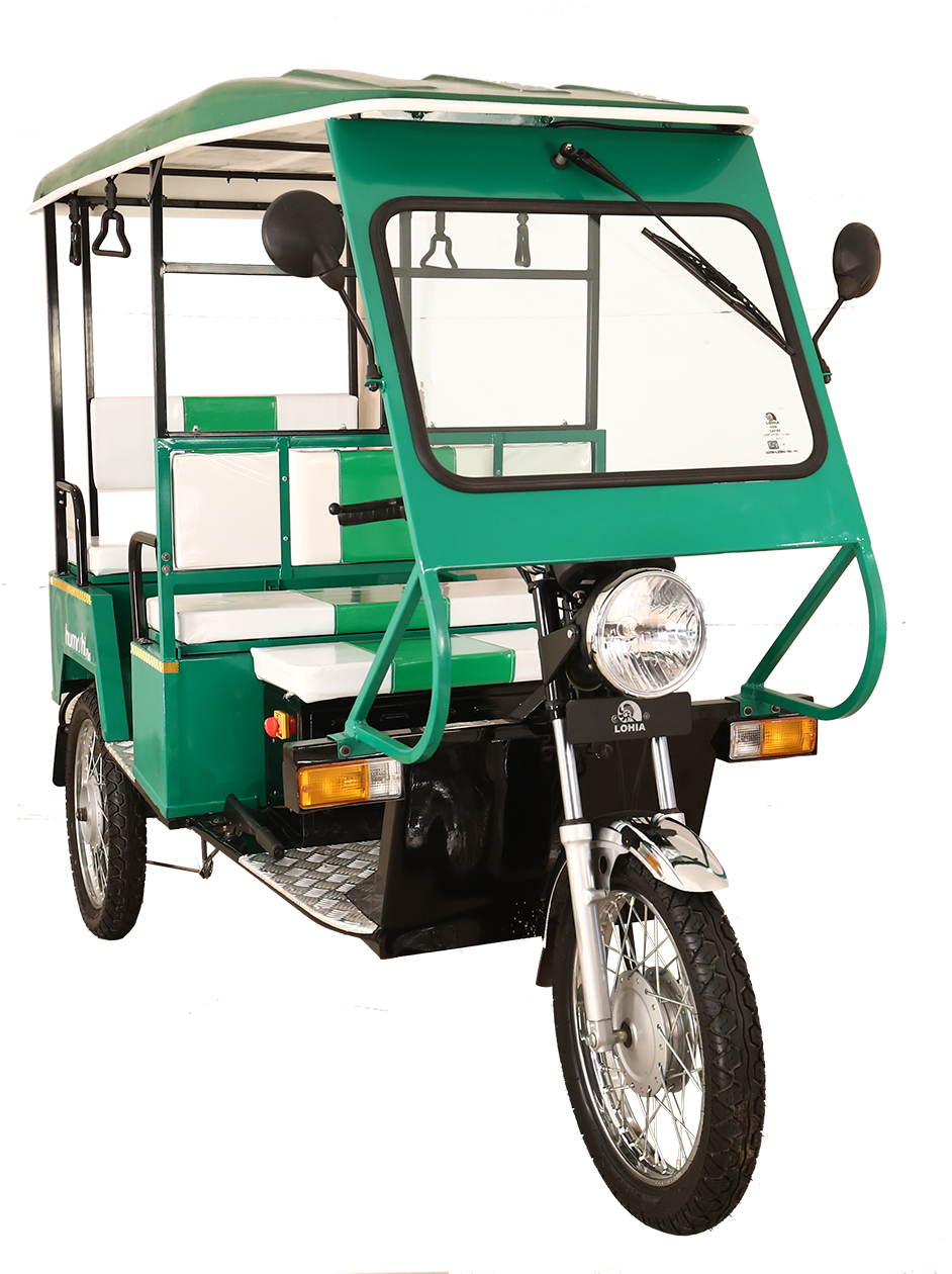 Green Auto Rickshaw Isolated