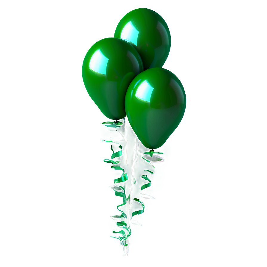 Green Balloons Png Knk73