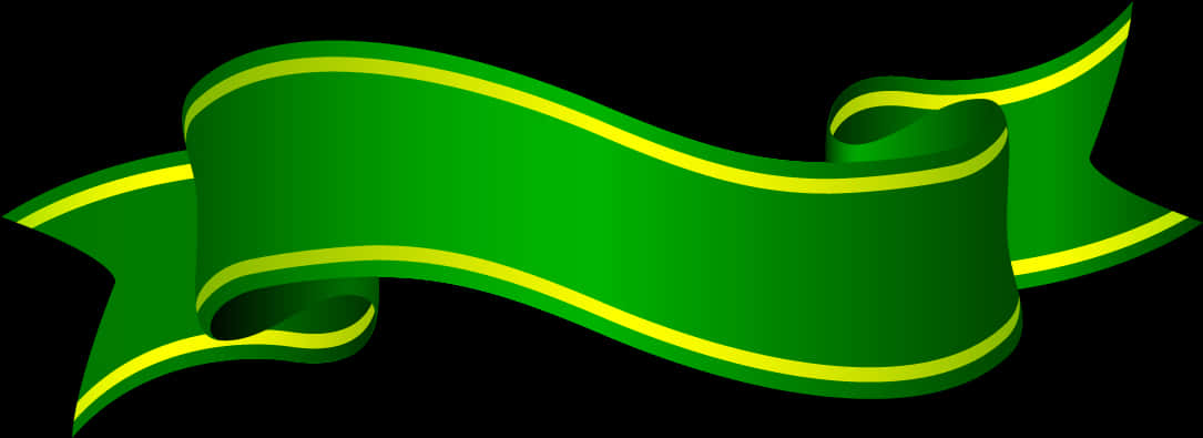 Green Banner Ribbon Graphic