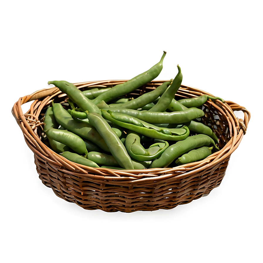 Green Beans In Basket Png Qvk