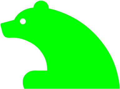 Green Bear Silhouette