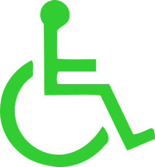 Green Black Accessible Parking Sign