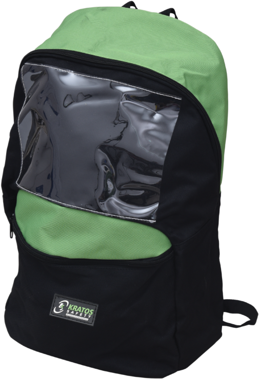 Green Black Backpackwith Reflective Panel