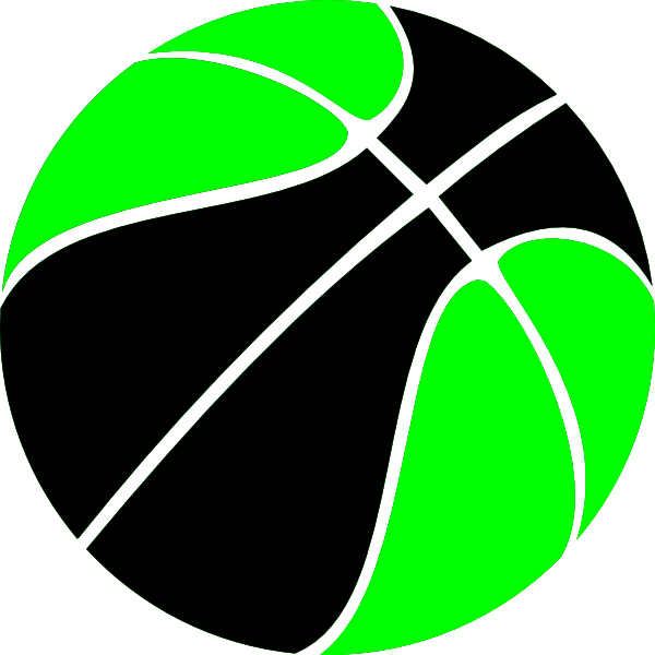 Green Black Basketball Logo
