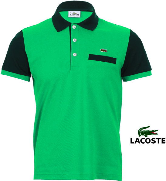Green Black Lacoste Polo Shirt