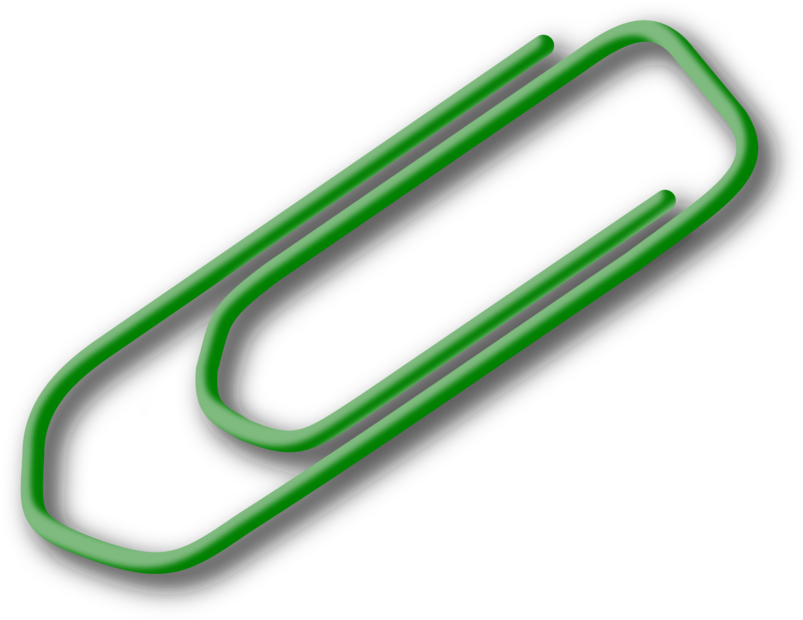 Green Black Paperclip