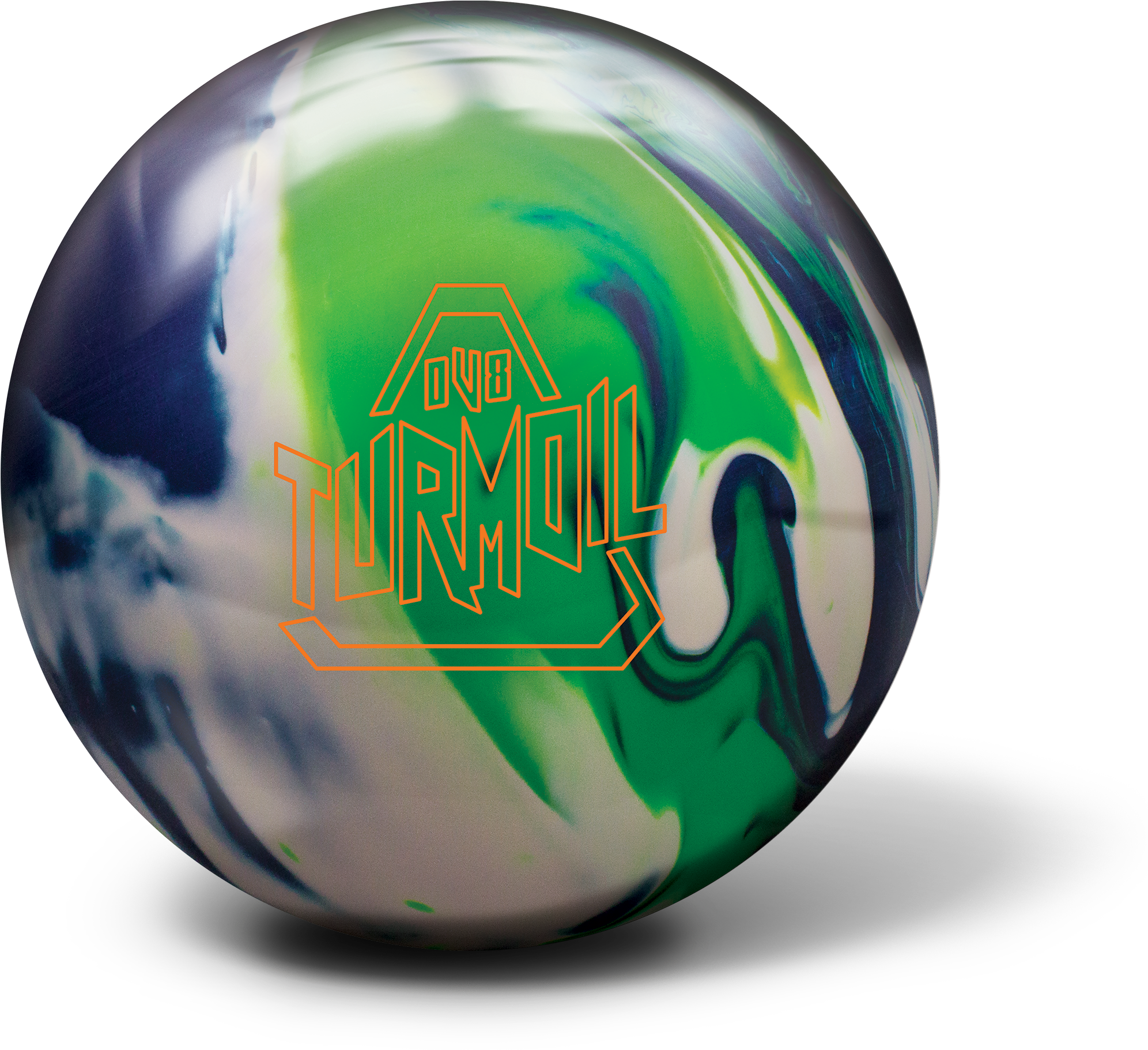 Green Black Swirl Bowling Ball