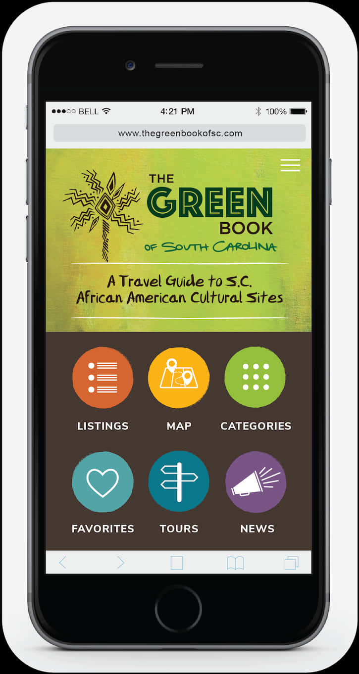 Green Book Travel App Screen