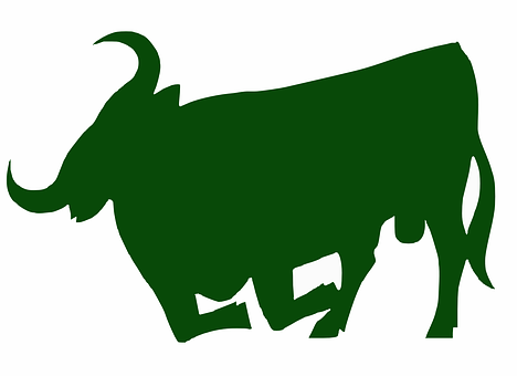 Green Bull Silhouette