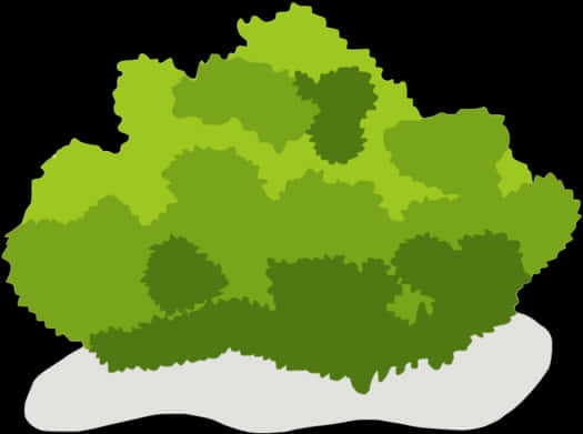 Green Bush Vector Illustration