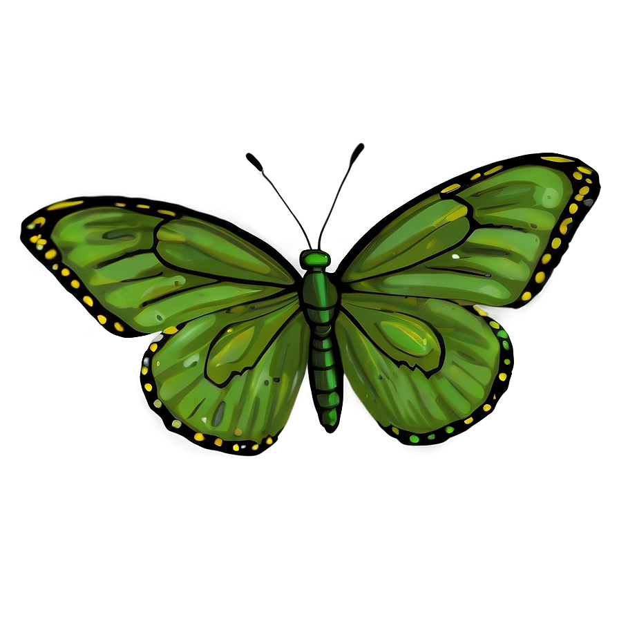 Green Butterflies Png 64