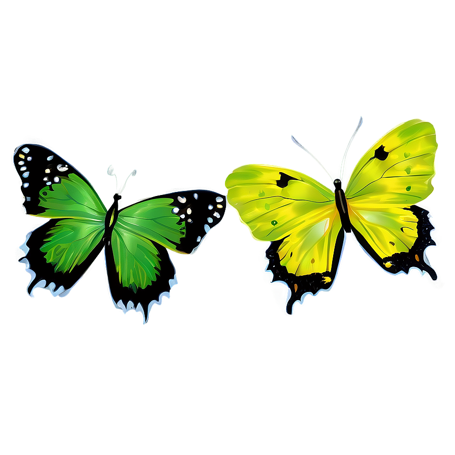 Green Butterflies Png 89