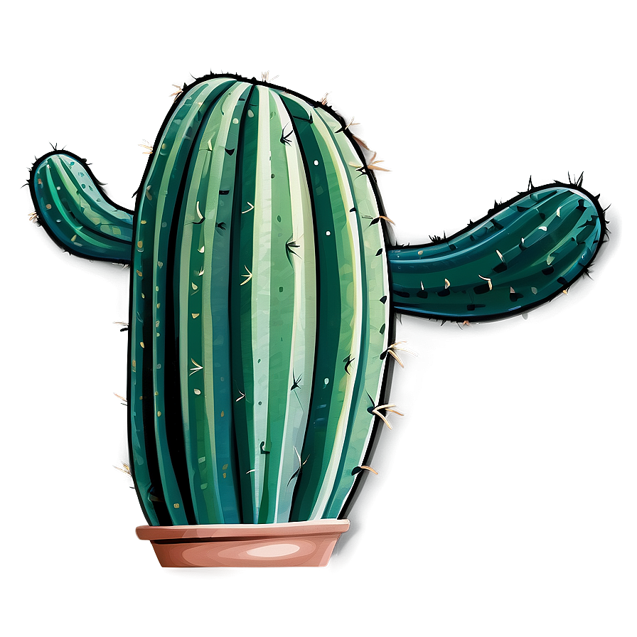 Green Cactus Sticker Png Gep84