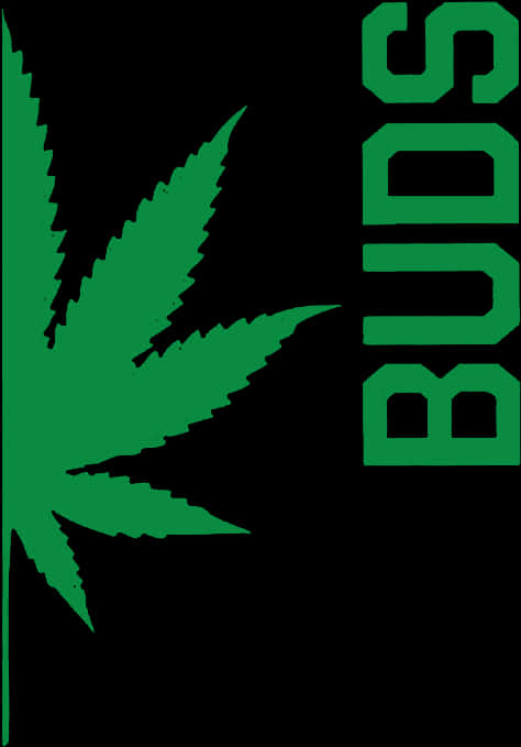 Green Cannabis Leaf Buds Graphic