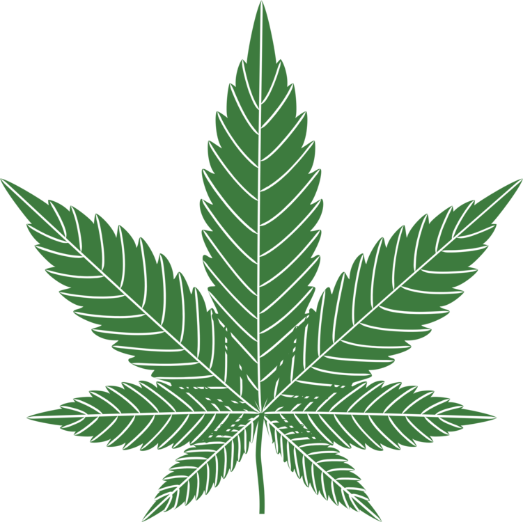 Green Cannabis Leaf Graphic