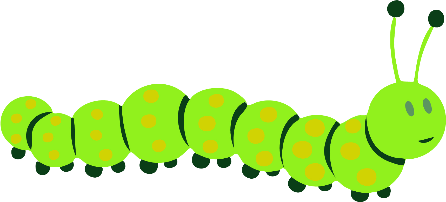 Green Cartoon Caterpillar