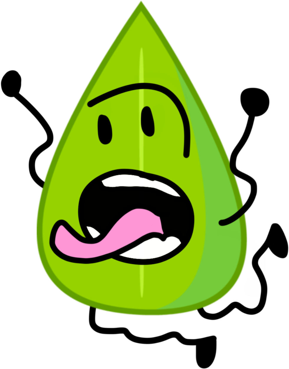 Green Cartoon Character Tongue Out