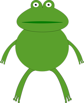 Green Cartoon Frog Illustration