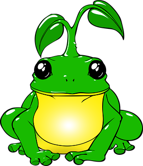 Green Cartoon Frog Illustration