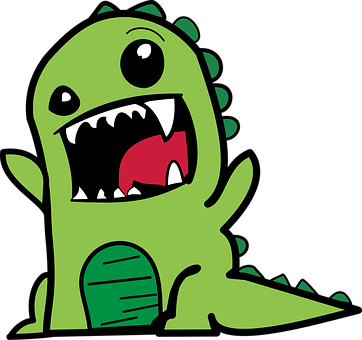 Green Cartoon Monster Graphic