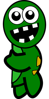 Green Cartoon Turtle Character