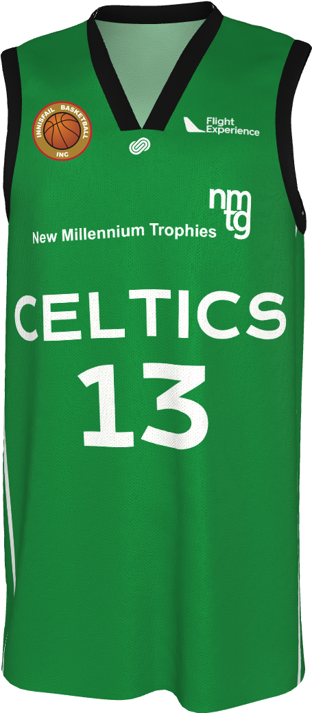 Green Celtics Basketball Jersey Number13
